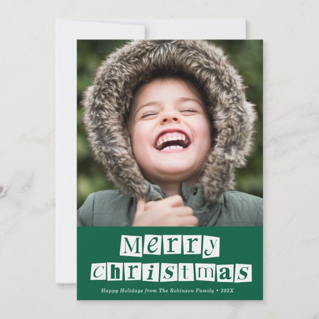 vit julkort med skrivstil (Framsida)