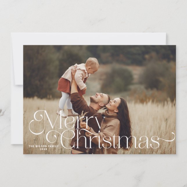 Vit jullekare, Helgdag Card Inbjudningar (Framsida)