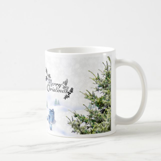 Vit julmugg kaffemugg (Höger)