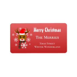 Vit julrudolph, Röda renern Adressetikett