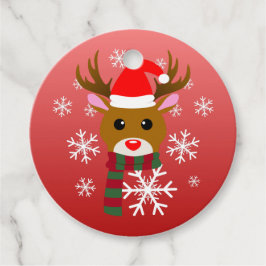 Vit julrudolph, Röda renern Gåvor Etiketter