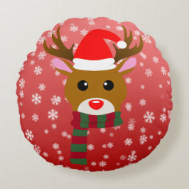 Vit julrudolph, Röda renern Rund Kudde