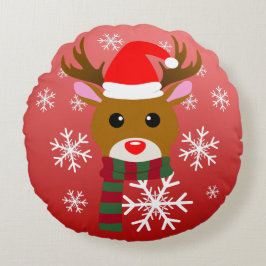 Vit julrudolph, Röda renern Rund Kudde