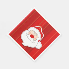 Vit julstandard Napkin/Jultomten Pappersservett