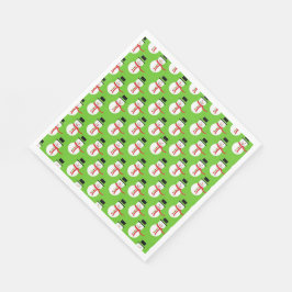 Vit julstandard Napkin/Snögubbar Pappersservett