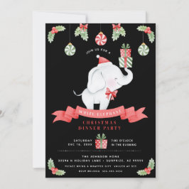 Vit, jultomte, gift-utbyte inbjudningar