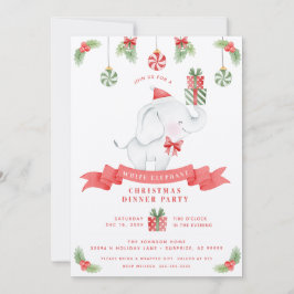 Vit, jultomte, gift-utbyte inbjudningar