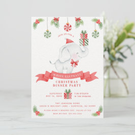 Vit, jultomte, gift-utbyte inbjudningar
