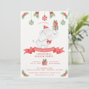 Vit, jultomte, gift-utbyte inbjudningar