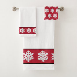 Vit Julvinter-Snöflingor på Red