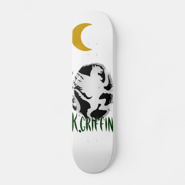Vit "K. Griffin" Killosopher Skateboard Deck (Framsida)