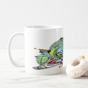 Vit kaffe Mugg med sackarft Art 1 A.1