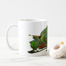 Vit kaffe Mugg med sackarft Art 1 B.1