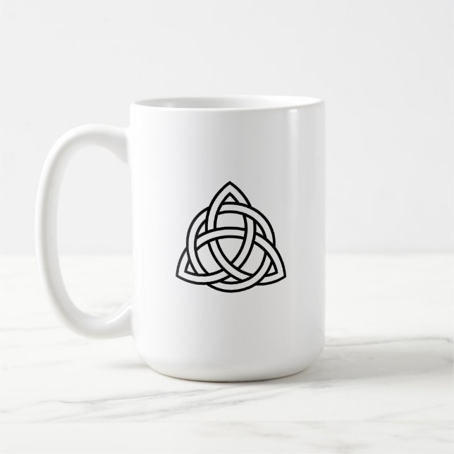 Vit kaffemugg med Heliga Treenigheten (Vänster)