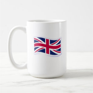 Vit kaffemugg med Union Jack