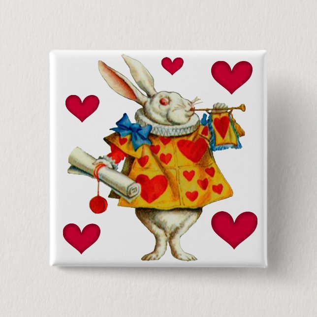 Vit kanin 1 knapp (Framsida)