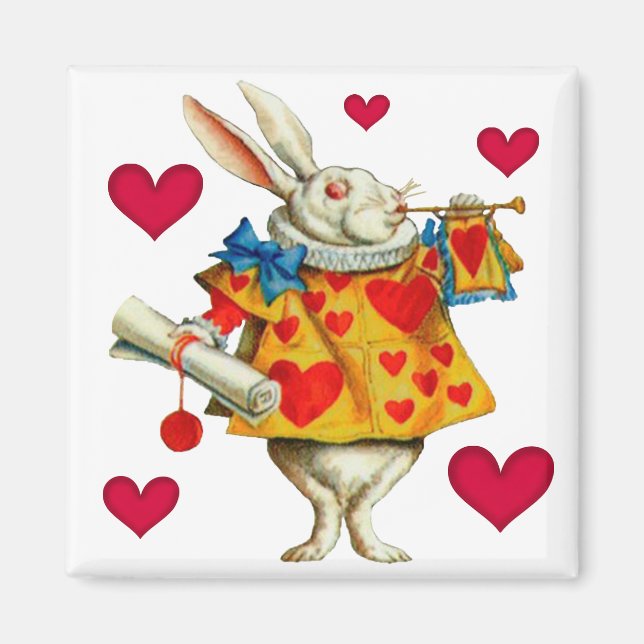 Vit kanin 1 magnet (Framsidan)