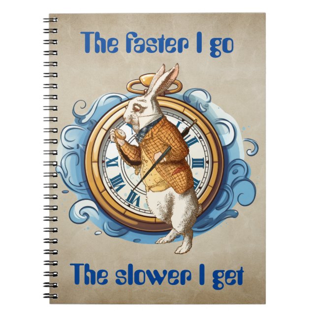 Vit kanin, Alice i underlandet. Anteckningsbok (Framsidan)