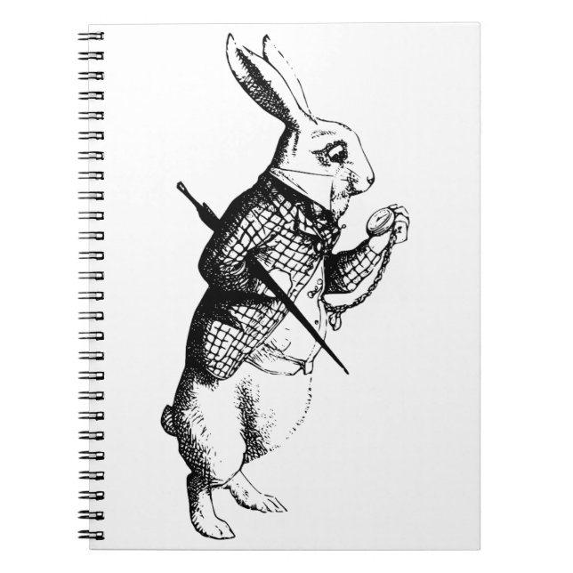 Vit kanin, Alice i underlandet Anteckningsbok (Framsidan)