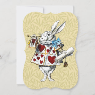 Vit kanin Alice i Underlandet Hjärtans kanin