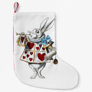 Vit kanin Alice i Underlandet Hjärtans kanin Liten Julstrumpa