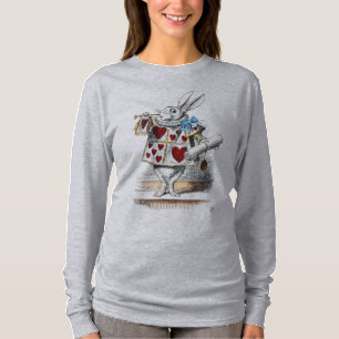 Vit Kanin Alice i Underlandet Hjärtans Kanin T Shirt