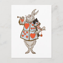 Vit kanin Alice*s Äventyr Vykort