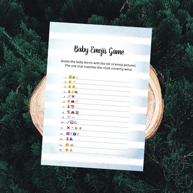 Vit kanin Blå Baby Emoji Bildspelskort Inbjudningar (Skapare uppladdad)