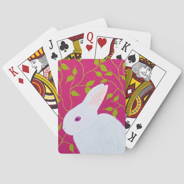 vit kanin casinokort (Baksidan)