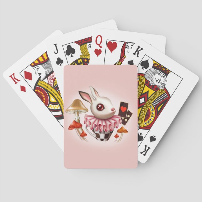 Vit kanin casinokort (Baksidan)