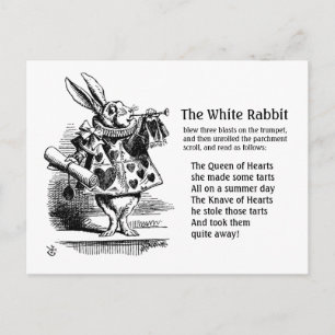 Vit kanin CC0242 Fairy Tale Postcard Vykort