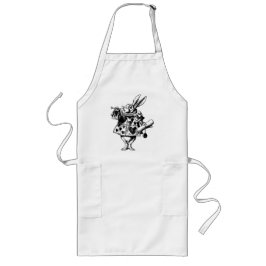 Vit kanin från Alice i Wonderland Långt Förkläde
