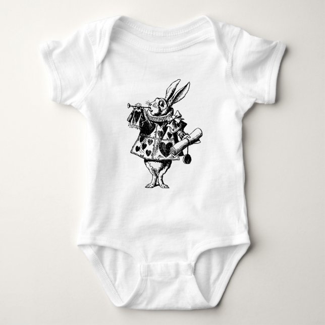 Vit kanin från Alice i Wonderland T Shirt (Framsida)