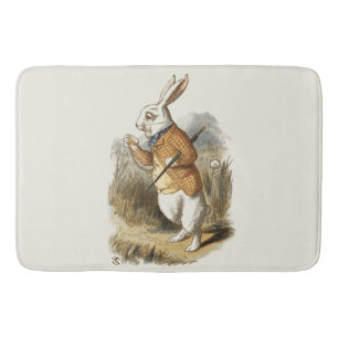 Vit kanin från Alice In Wonderland Vintage Art Badrumsmatta