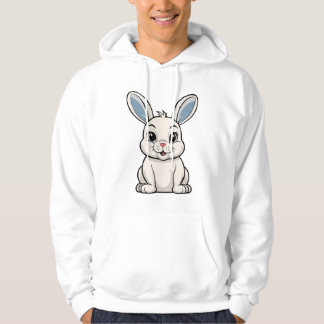 Vit kanin hoodie