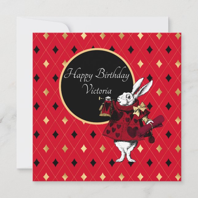Vit kanin i Red Birthday (Framsida)