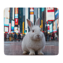 Vit kanin i Times Square