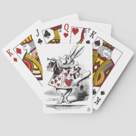Vit kanin med Red Hearts Alice i Wonderland Casinokort