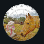 Vit kanin och Gult Horse Piltavla<br><div class="desc">White Rabbit and Gult Horse Blond Häst & Vår-blomman Bunny Foto by Sandy Closs "Påskhare",  "Påsk kanit",  vår,  Påsk,  land,  kärlek,  "blonhästar",  "blonponny",  "brun ",  "western ",  gult,  häst,  häst,  häst,  häst,  häst,  häst,  häst,  gult.</div>