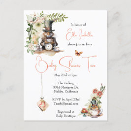 Vit kanin och Viktorian Tekopp Mouse Vykort