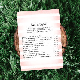 Vit kanin Rosa över eller under Baby Shower Lek Inbjudningar