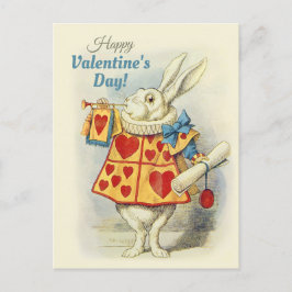 Vit kanin som Valentine herald CC0675 Tenniel Helg Vykort