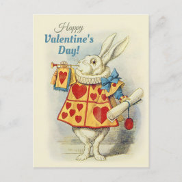 Vit kanin som Valentine herald CC0675 Tenniel Helg Vykort