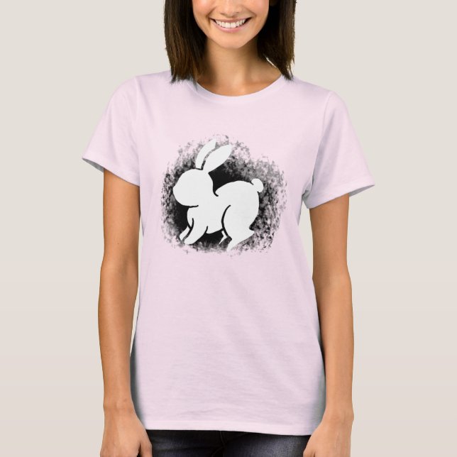 Vit Kanin T Shirt (Framsida)