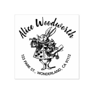 Vit kaningummi adress frimärke stämpel