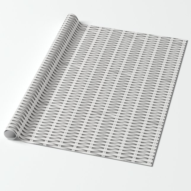 Vit käpp presentpapper (Utrullad)