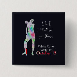 Vit käpp - säkerhetsdag, knapp för sassisk blind
