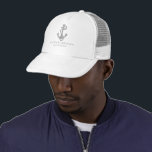 Vit kapten Marine Grått Nautical Anchor Keps<br><div class="desc">Vit kapten Marine Grått Nautical Anchor</div>