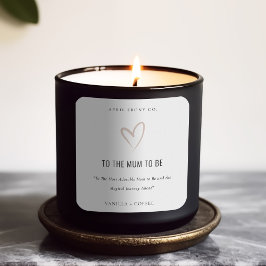 Vit Kärlek Heart Morsa ska vara Gift Candle Fyrkantigt Klistermärke