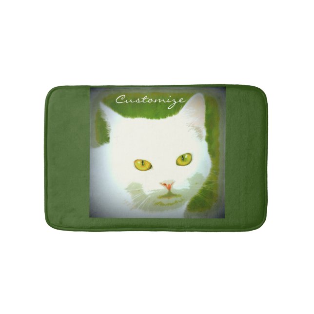 vit katt ansikte Thunder_Cove Badrumsmatta (Framsidan)